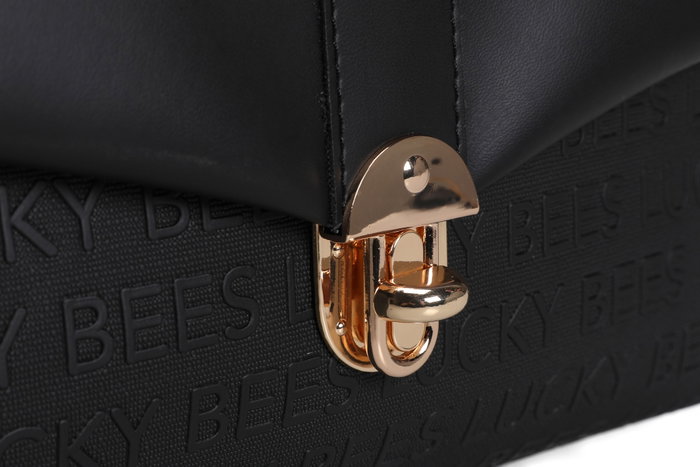 Lucky Bees Bolso de Hombro Bandolera Negro